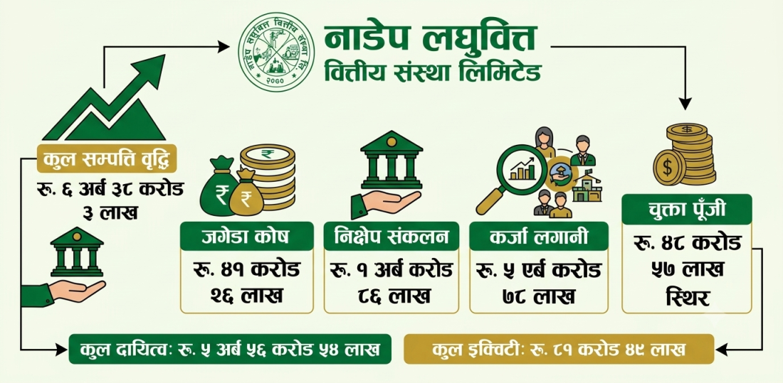 नाडेप लघुवित्त वित्तीय संस्था लिमिटेडद्वारा आर्थिक वर्ष २०८१/८२ को वित्तीय विवरण सार्वजनिक